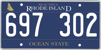 RI license plate 697302