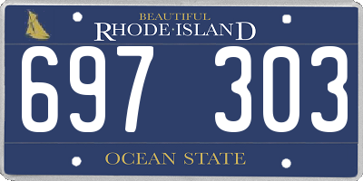 RI license plate 697303