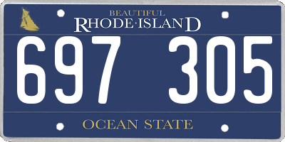 RI license plate 697305