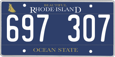 RI license plate 697307