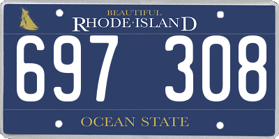 RI license plate 697308