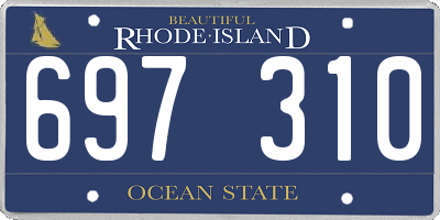 RI license plate 697310