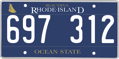 RI license plate 697312
