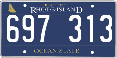 RI license plate 697313