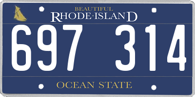 RI license plate 697314