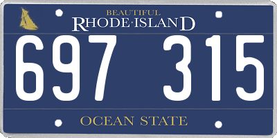 RI license plate 697315