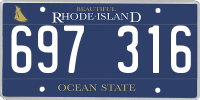 RI license plate 697316