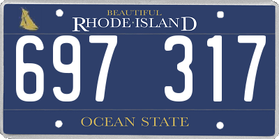RI license plate 697317