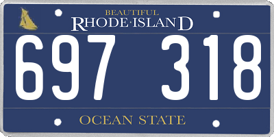 RI license plate 697318