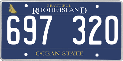RI license plate 697320