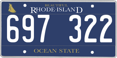 RI license plate 697322