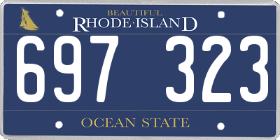 RI license plate 697323