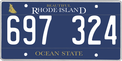 RI license plate 697324