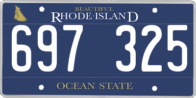 RI license plate 697325