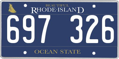 RI license plate 697326