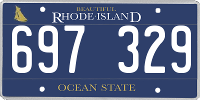 RI license plate 697329