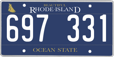 RI license plate 697331