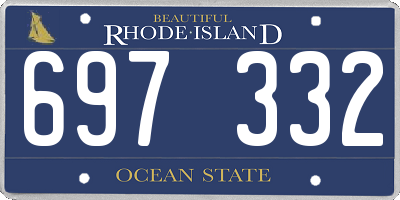 RI license plate 697332