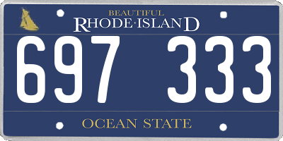 RI license plate 697333