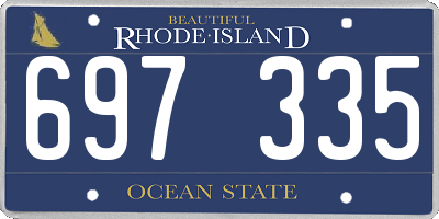 RI license plate 697335
