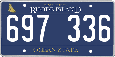 RI license plate 697336