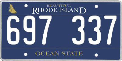 RI license plate 697337