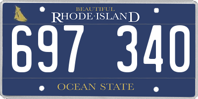 RI license plate 697340