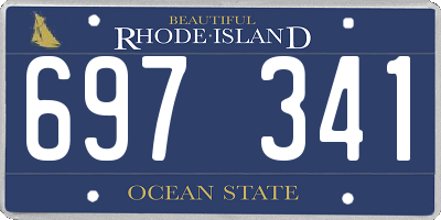 RI license plate 697341