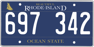 RI license plate 697342