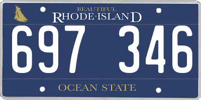 RI license plate 697346
