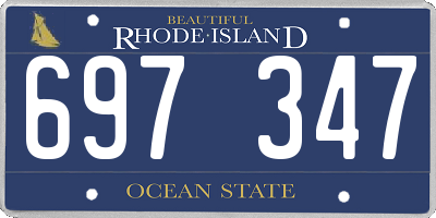 RI license plate 697347