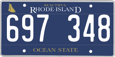 RI license plate 697348