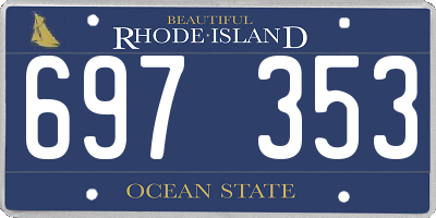 RI license plate 697353