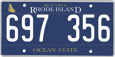 RI license plate 697356