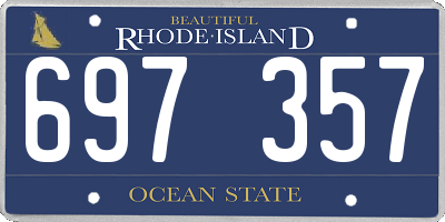 RI license plate 697357