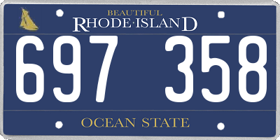 RI license plate 697358