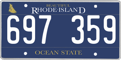 RI license plate 697359