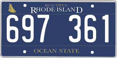RI license plate 697361