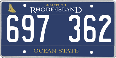 RI license plate 697362