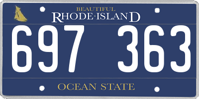 RI license plate 697363