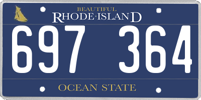 RI license plate 697364