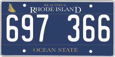 RI license plate 697366