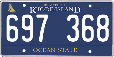 RI license plate 697368