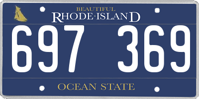 RI license plate 697369