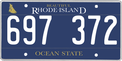 RI license plate 697372