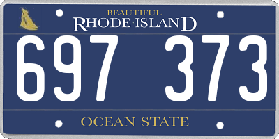 RI license plate 697373