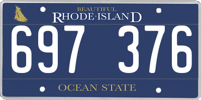 RI license plate 697376