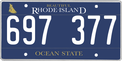 RI license plate 697377