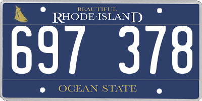 RI license plate 697378