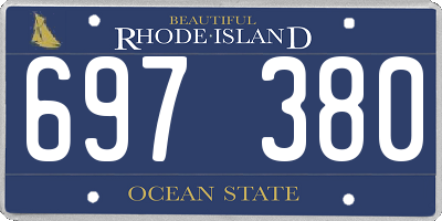 RI license plate 697380